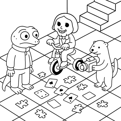 Cute and Slice Coloring Book page