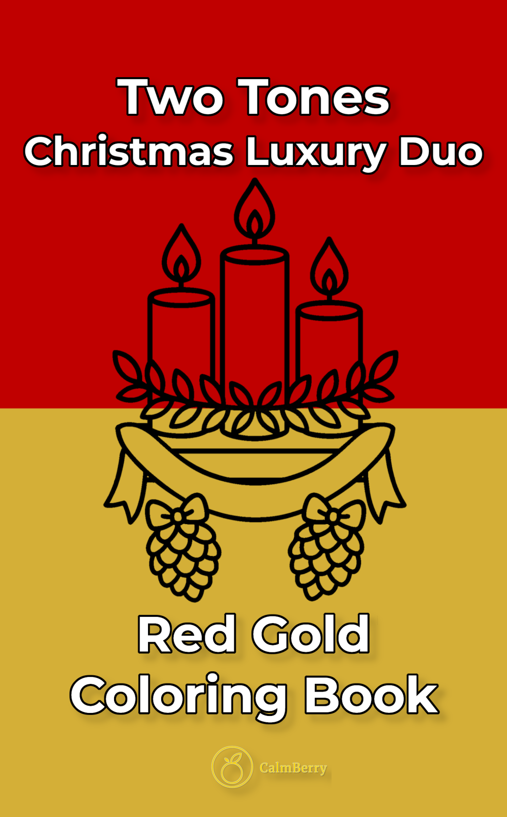 Christmas Luxury Duo Two Tones Coloring Book Cover