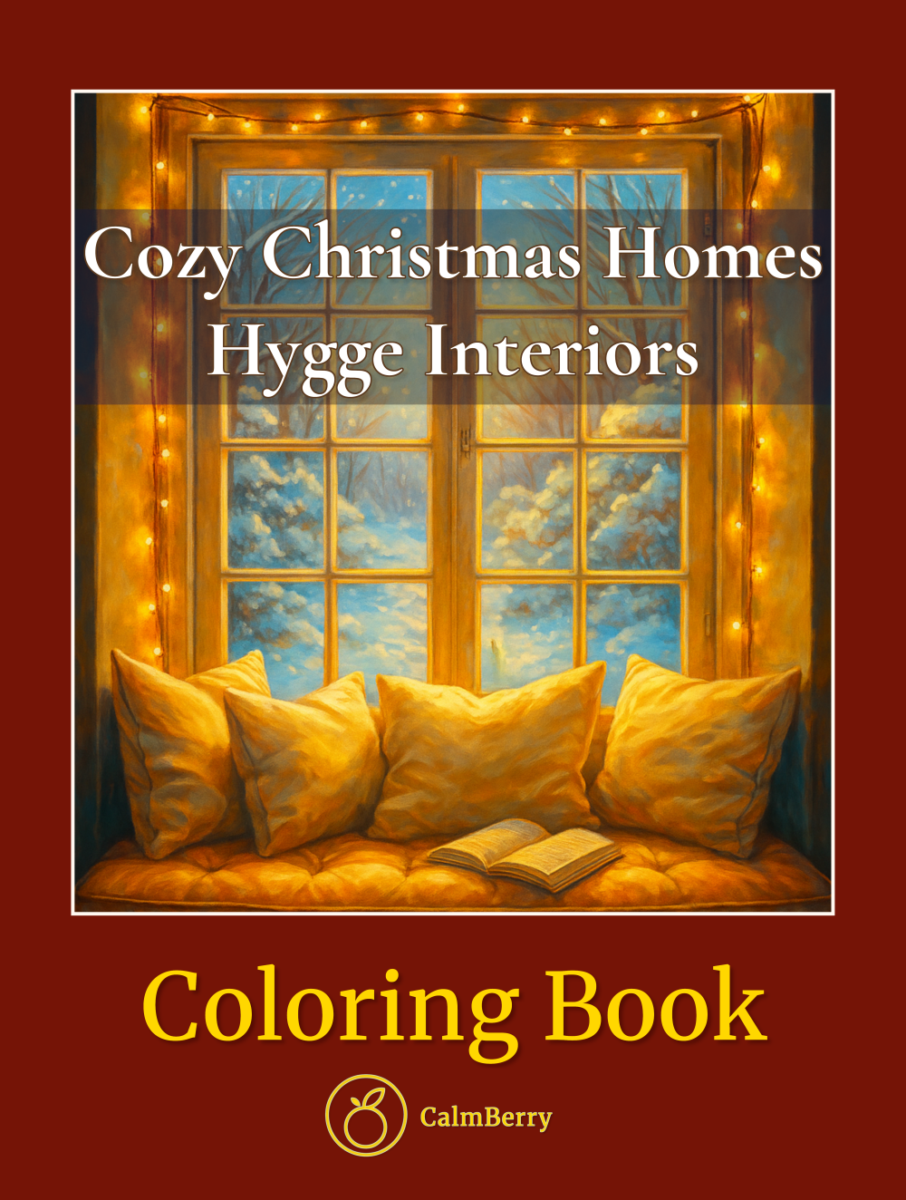 Cozy Christmas Homes – Hygge Interiors Coloring Book Cover