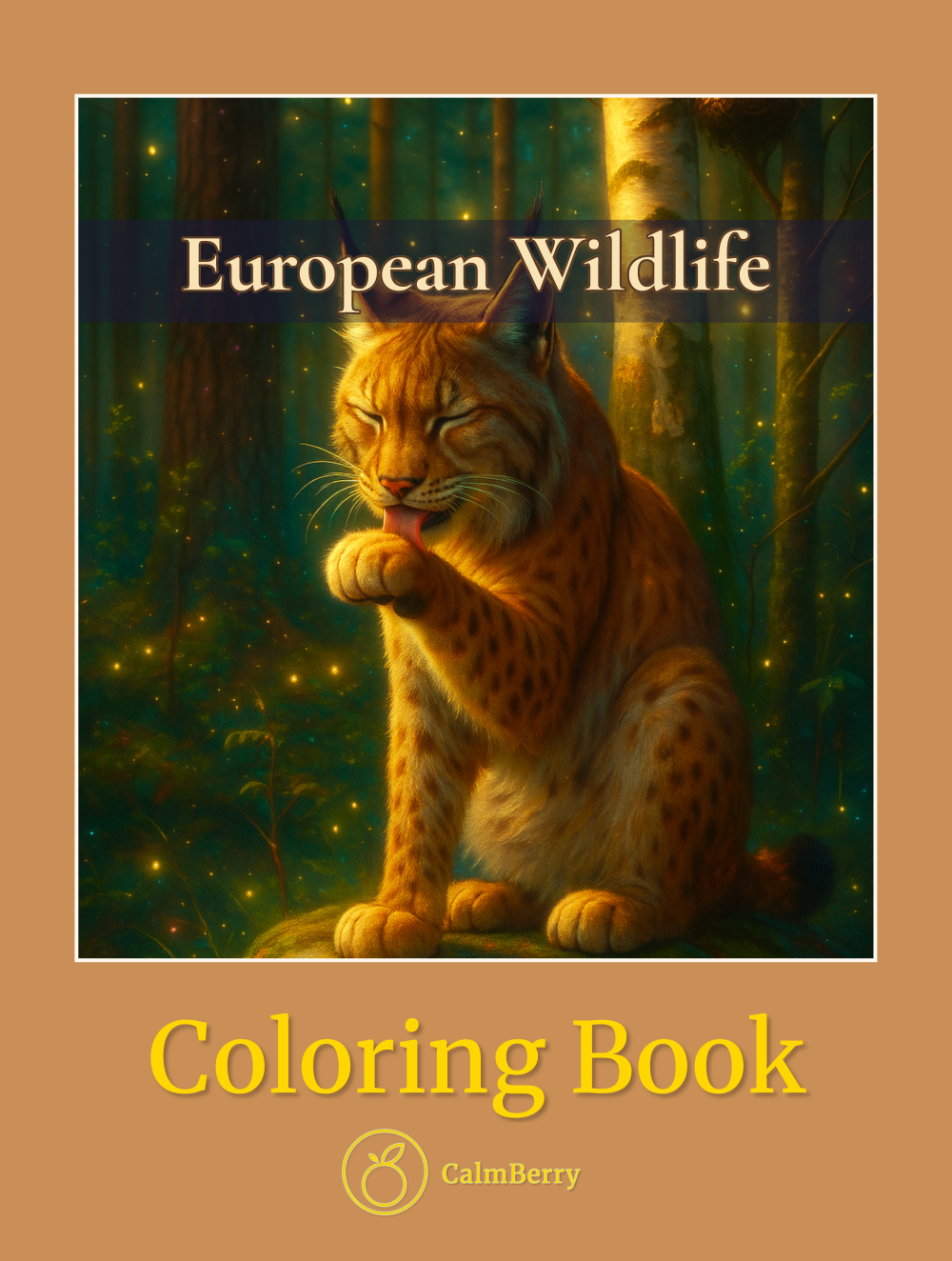 European Wildlife Coloring Book Cover