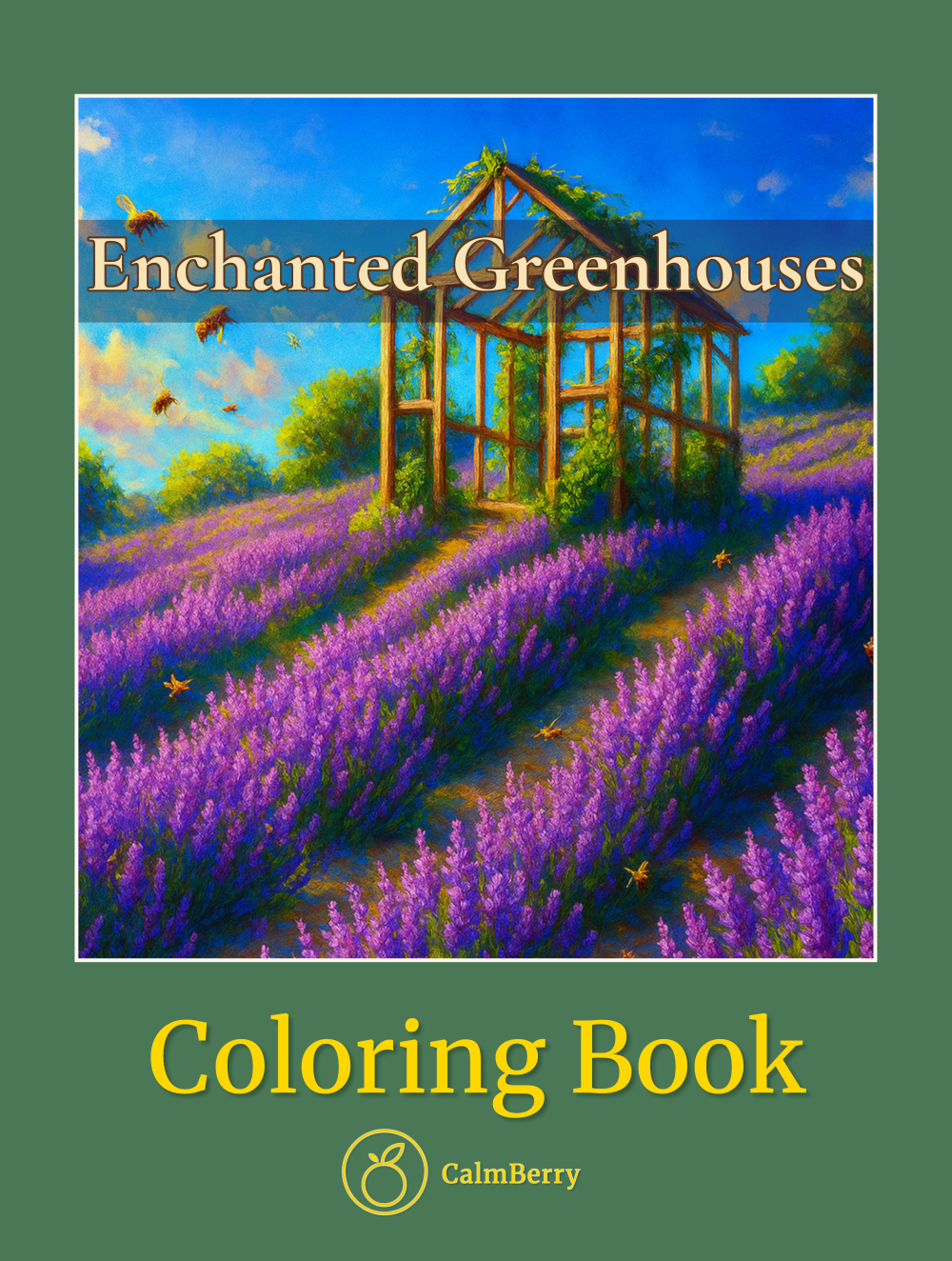 Enchanted Greenhouses Coloring Book Cover