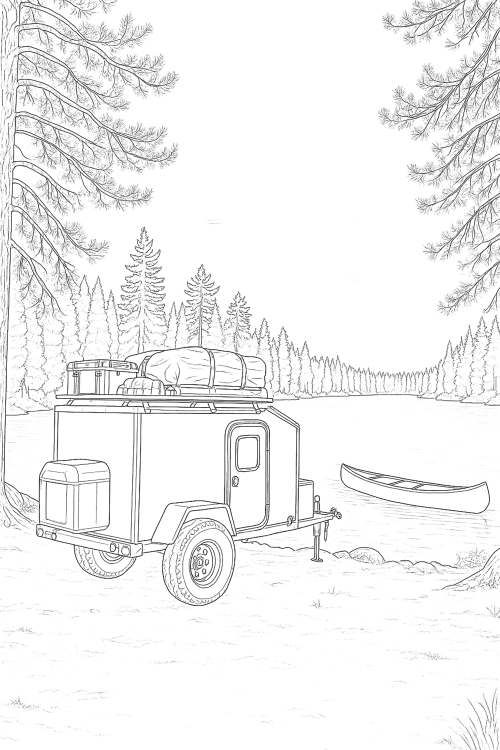 RV Travels Coloring Book Interior