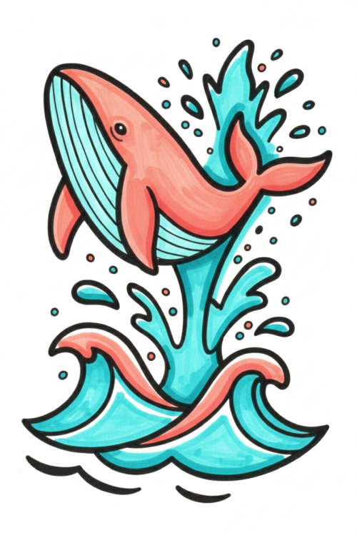 Ocean Duo Two Tones Coloring Book Example