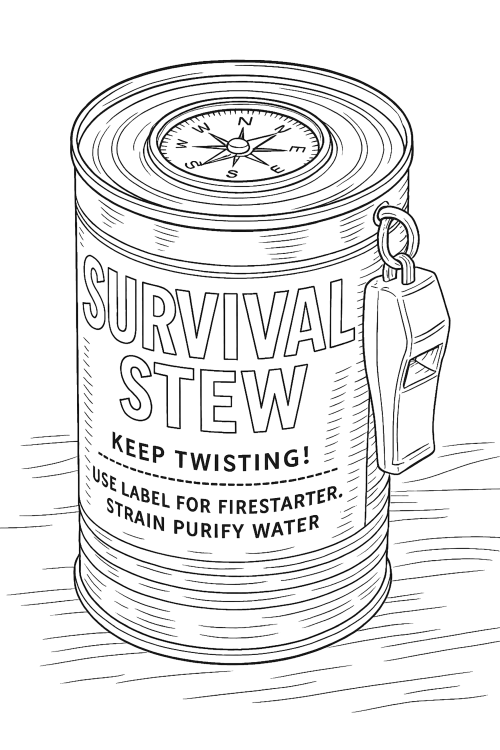 Midnight Supermarket Coloring Book Example