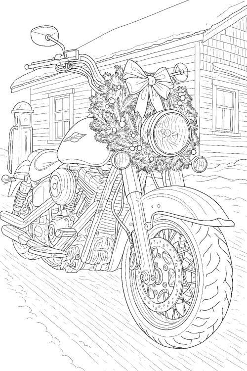Americana X-Mas Coloring Book Example