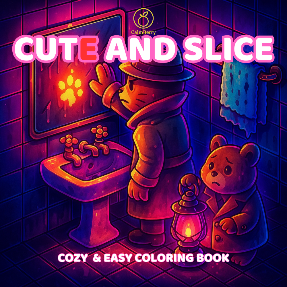 Cute and Slice Coloring Book Cover
