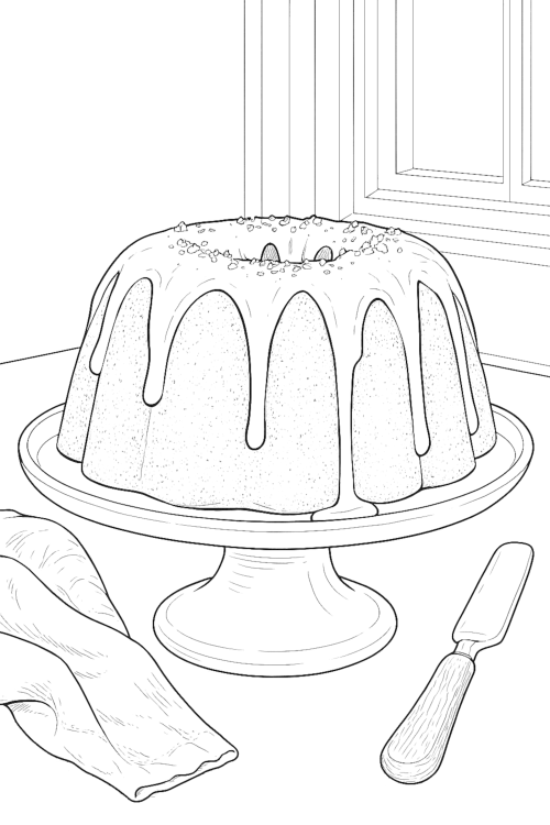 Cozy Christmas Homes – Hygge Interiors Coloring Book Example