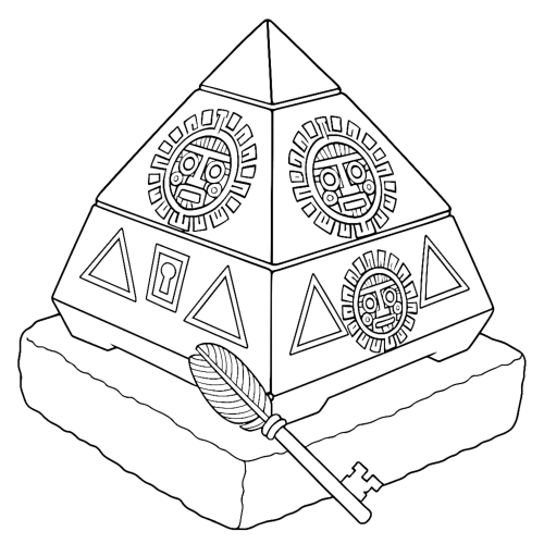 Keys and Lockboxes Coloring Book example