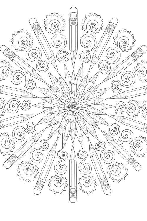 Back to School Coloring Book Page
