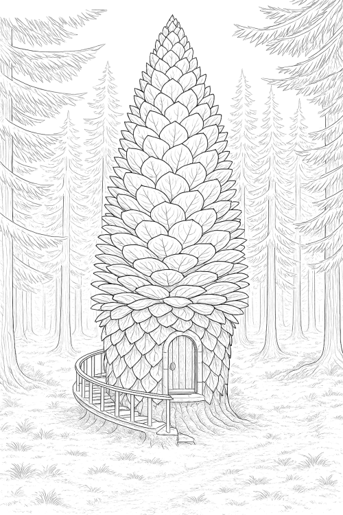 Fairyland Houses Coloring Book Interior