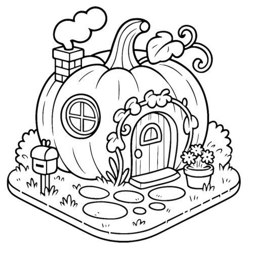 All the Pumpkin Coloring Book example