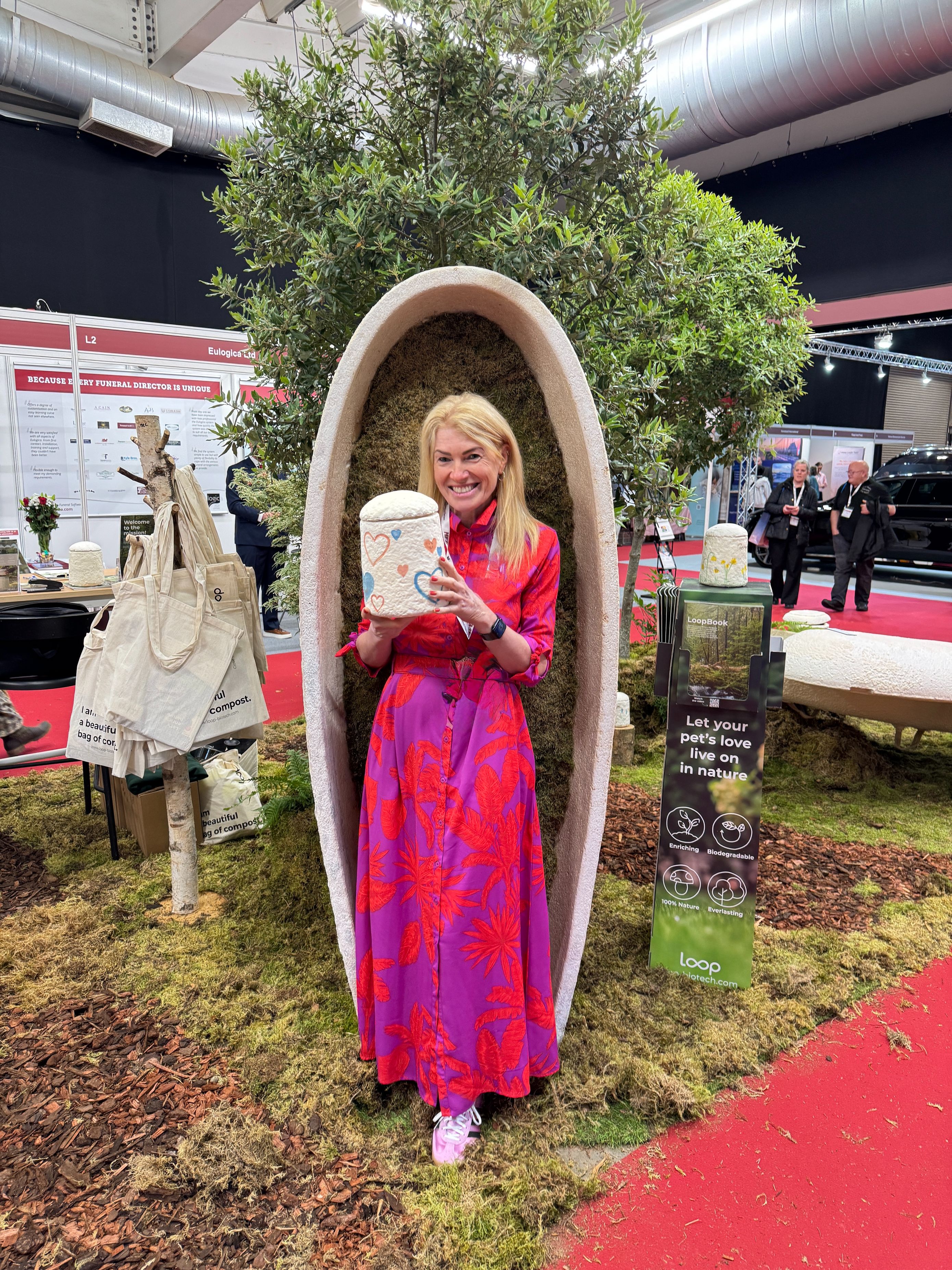 Caro Syson founder of Your Final Matters at National Funeral Exhibition Stoneleigh