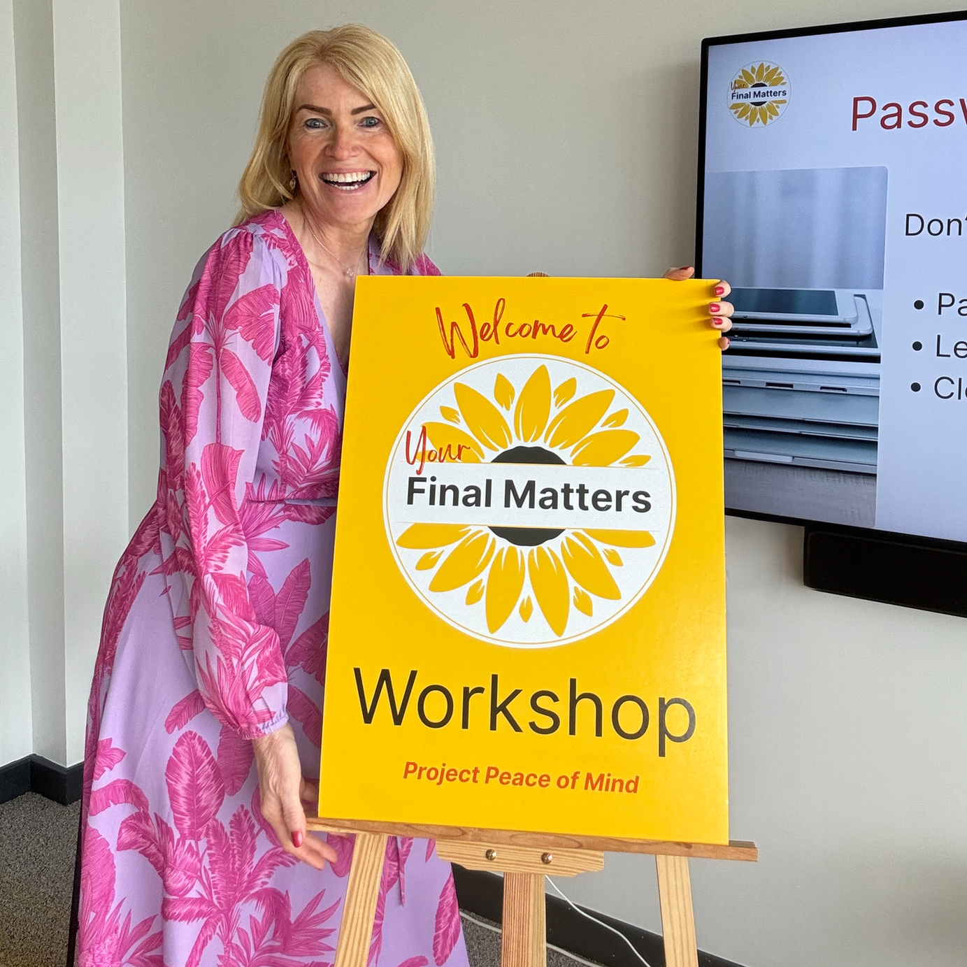 Caro Syson presenting a Your Final Matters workshop on later life planning and digital legacy