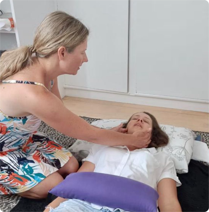 Kelly breathing a client