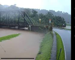 The Hanalei River at the Hanalei Bridge after Nolo's rains