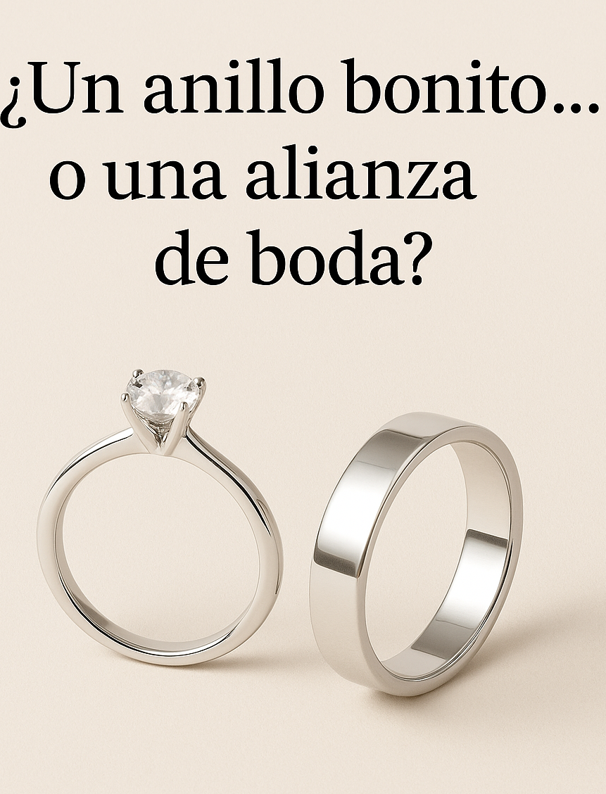 💍 ¿Sabías que un anillo bonito y una alianza de boda no son lo mismo?