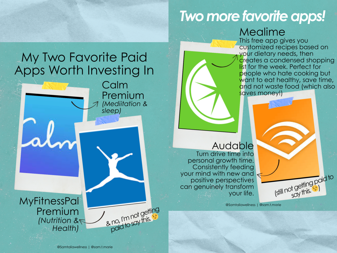 graphics of wellness app icons