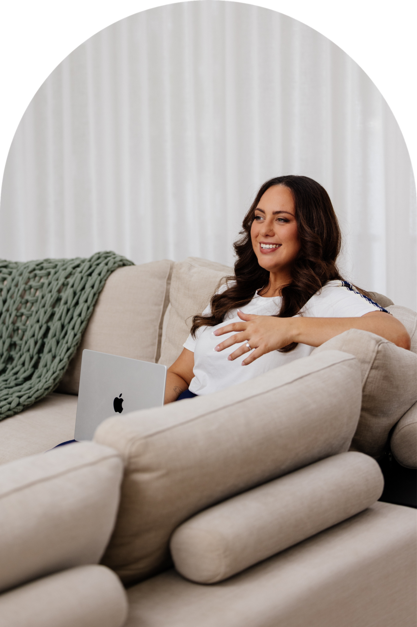 female business owner holding and looking at iphone