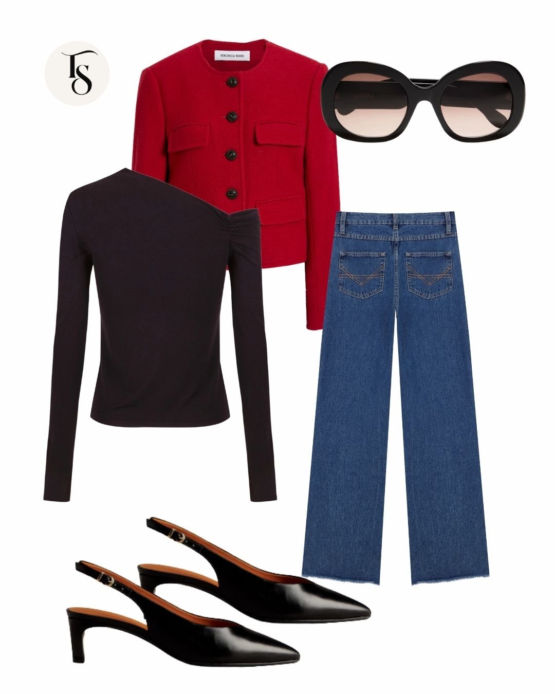 Outfit 1, à plat sur fond blanc