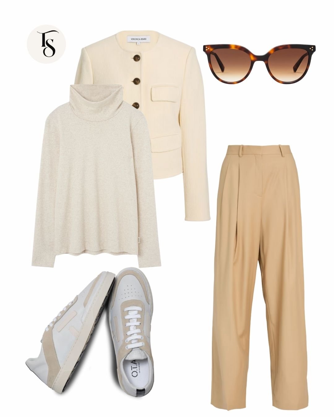 Outfit 5, à plat sur fond blanc