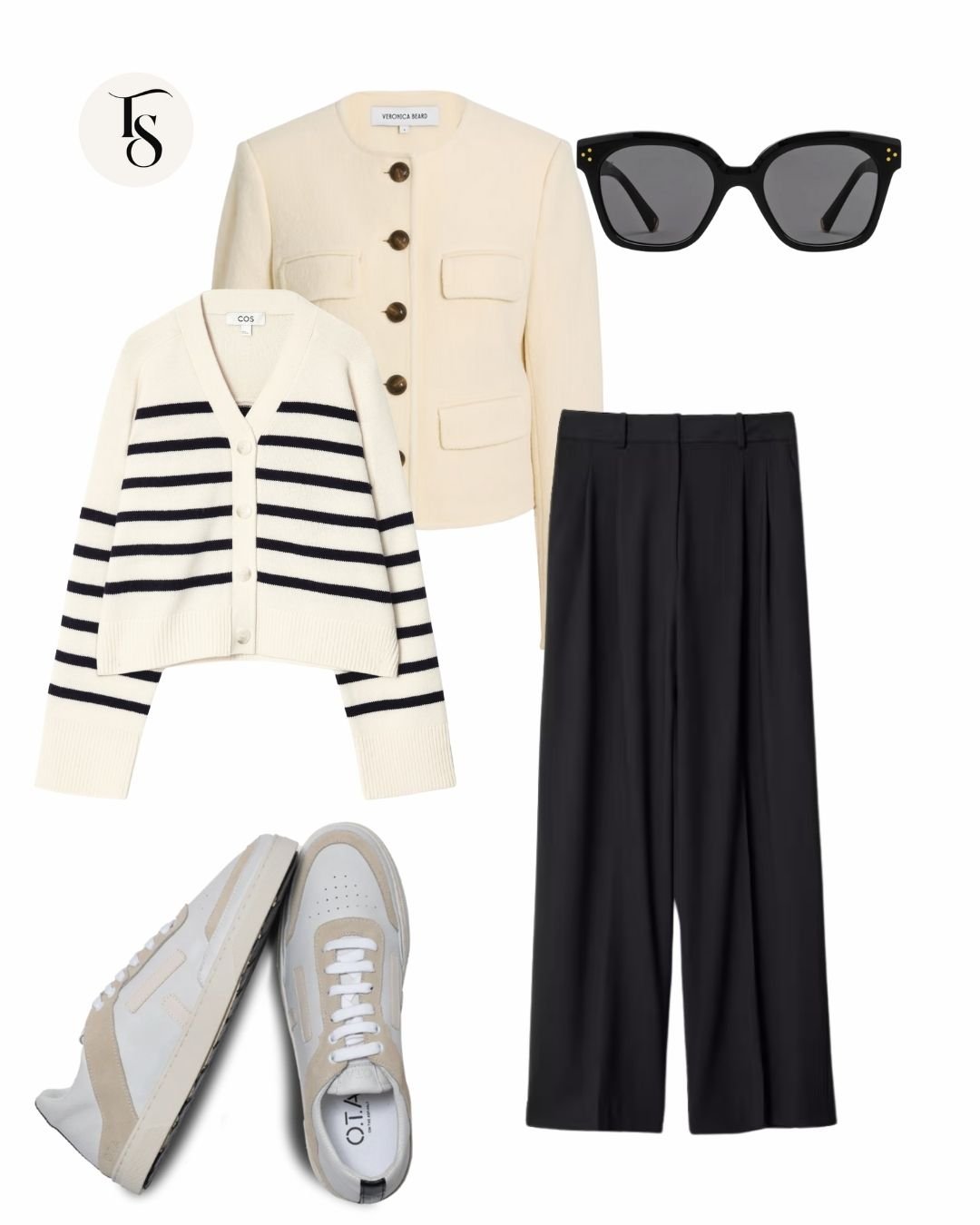 Outfit 2, à plat sur fond blanc