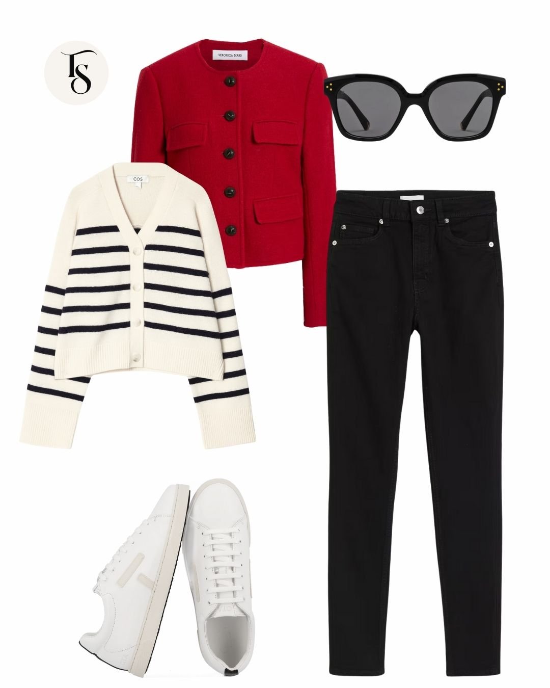 Outfit 2, à plat sur fond blanc