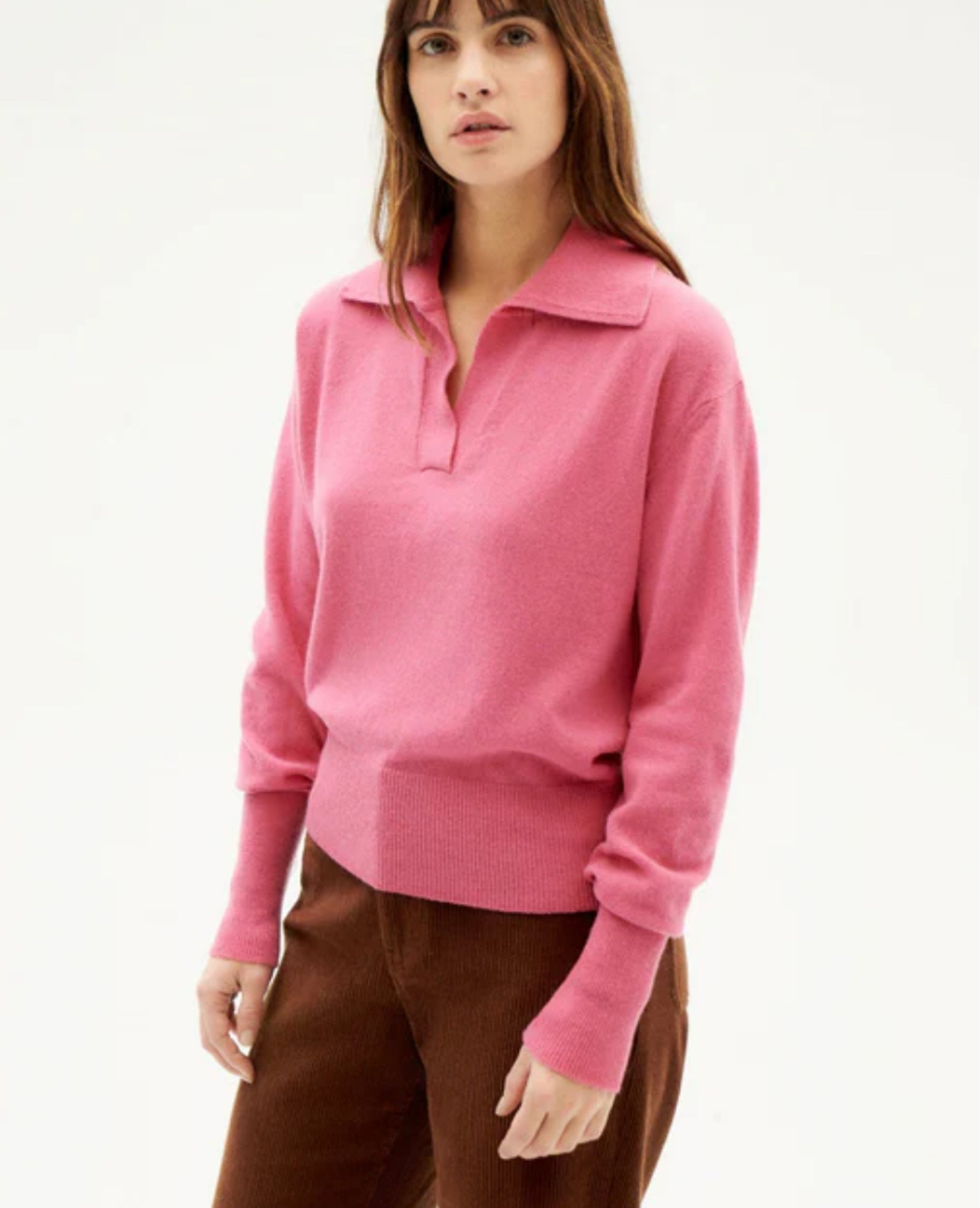 Pull Sheena laine recyclée rose