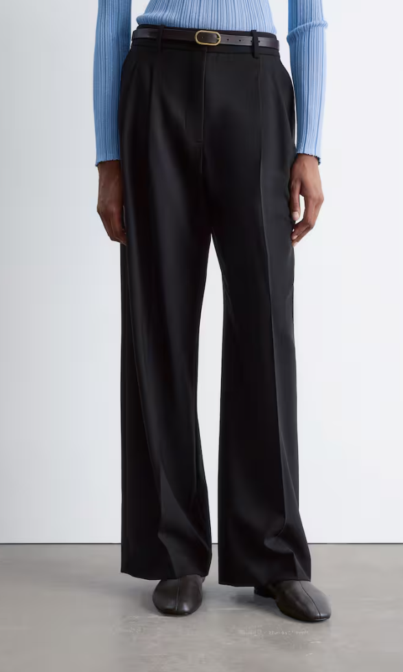 Pantalon en laine noir