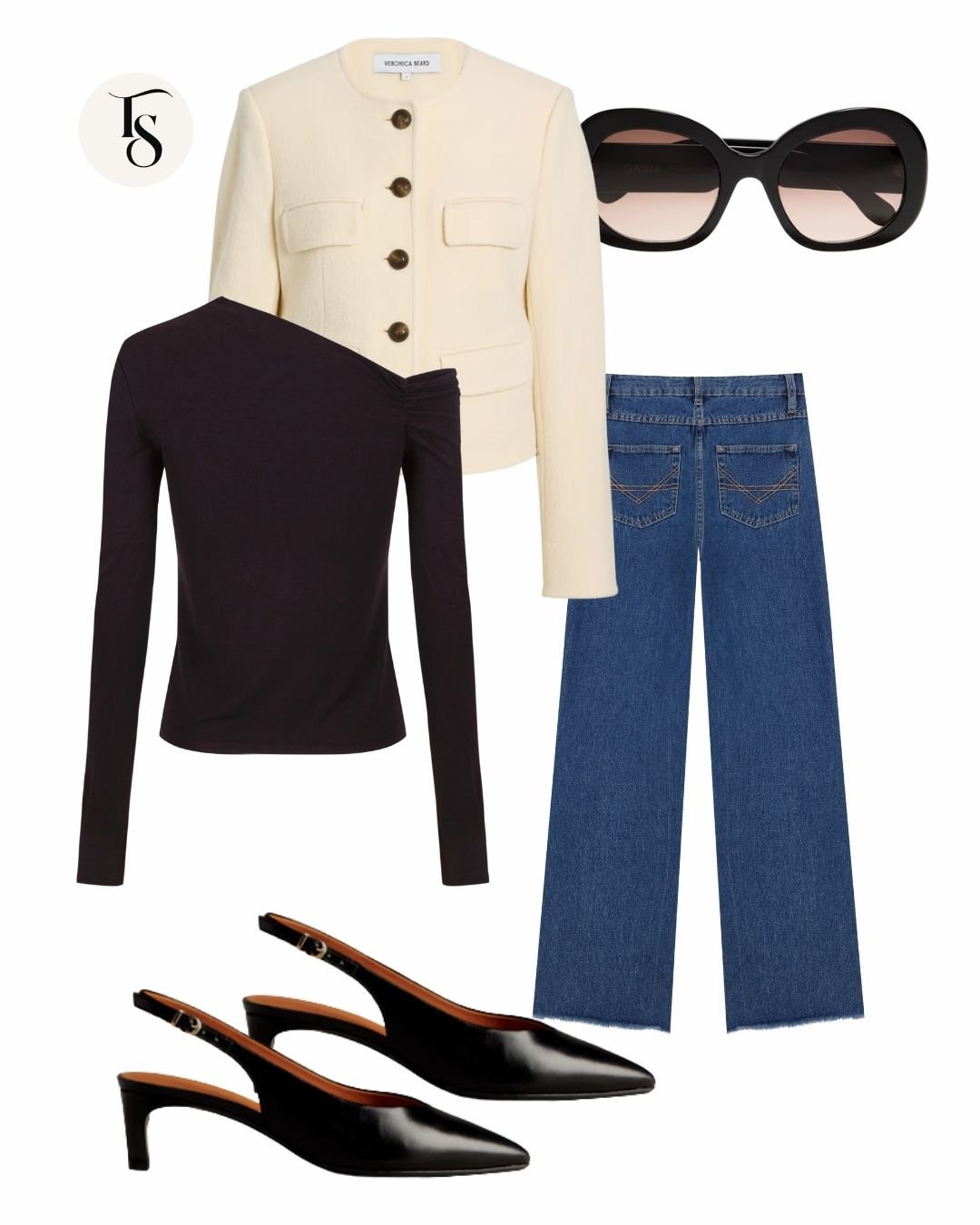 Outfit 1, à plat sur fond blanc