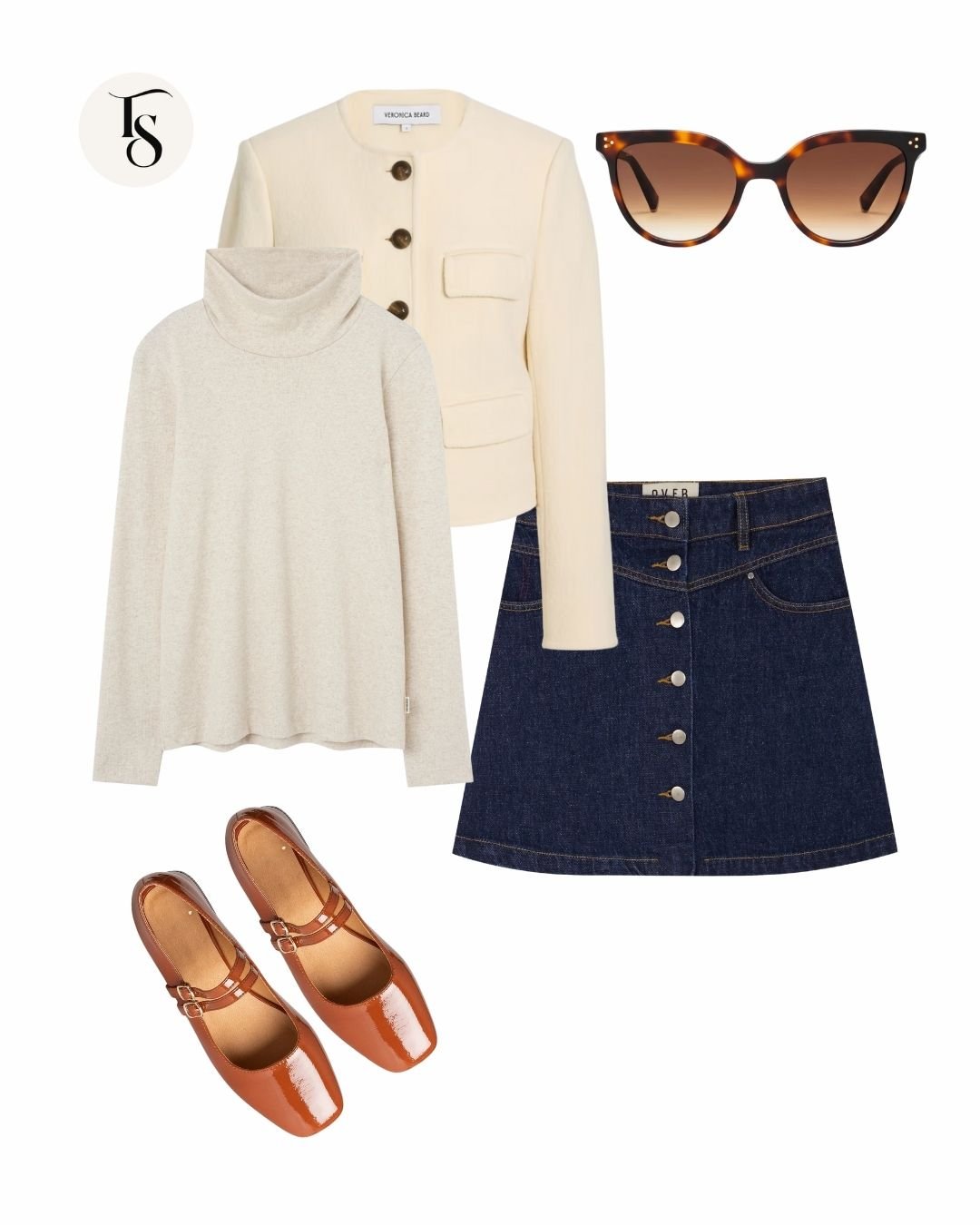 Outfit 4, à plat sur fond blanc
