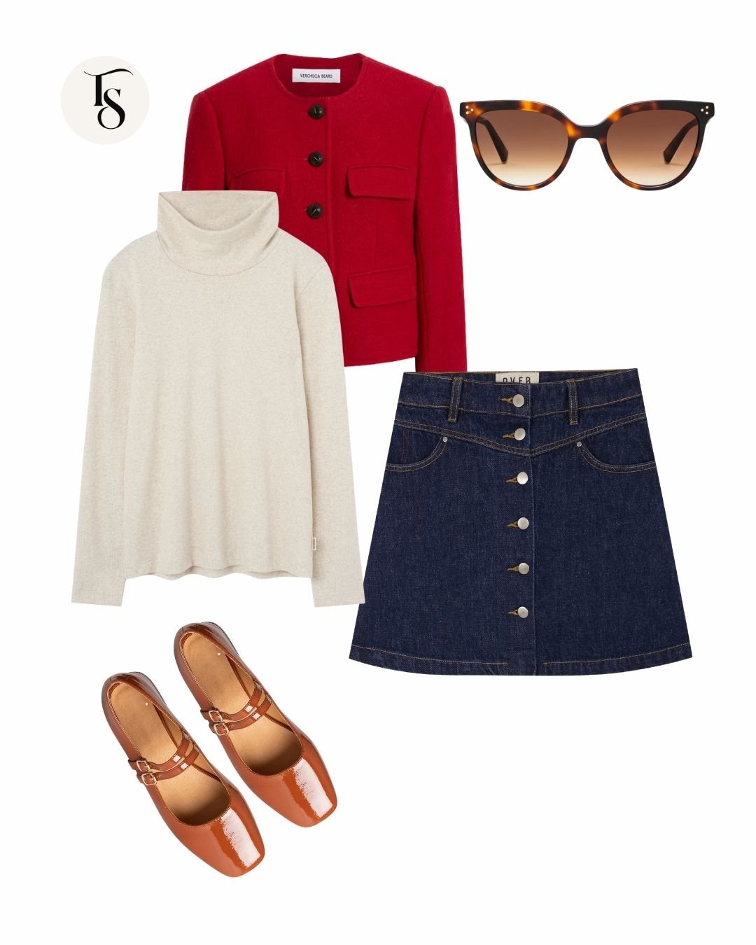 Outfit 4, à plat sur fond blanc