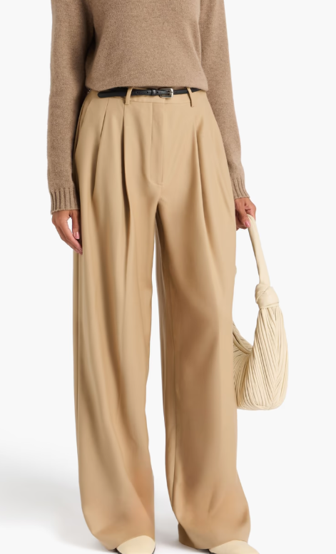Pantalon en laine camel