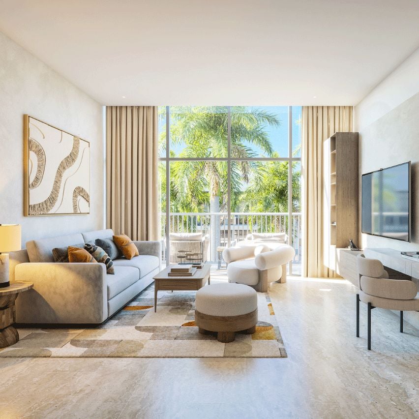 Sala con ventanales y balcón