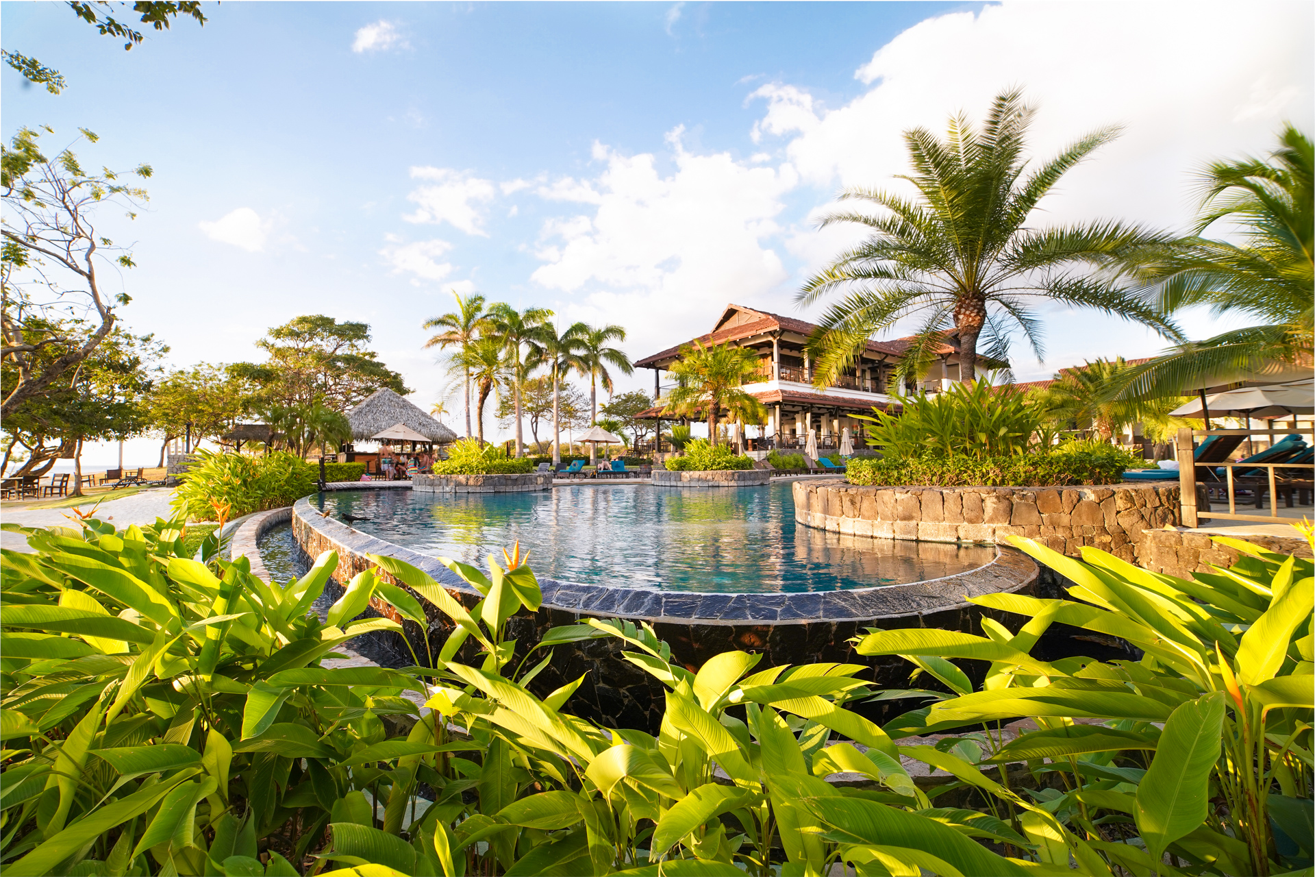Luxury coastal estate in Costa Rica at sunset