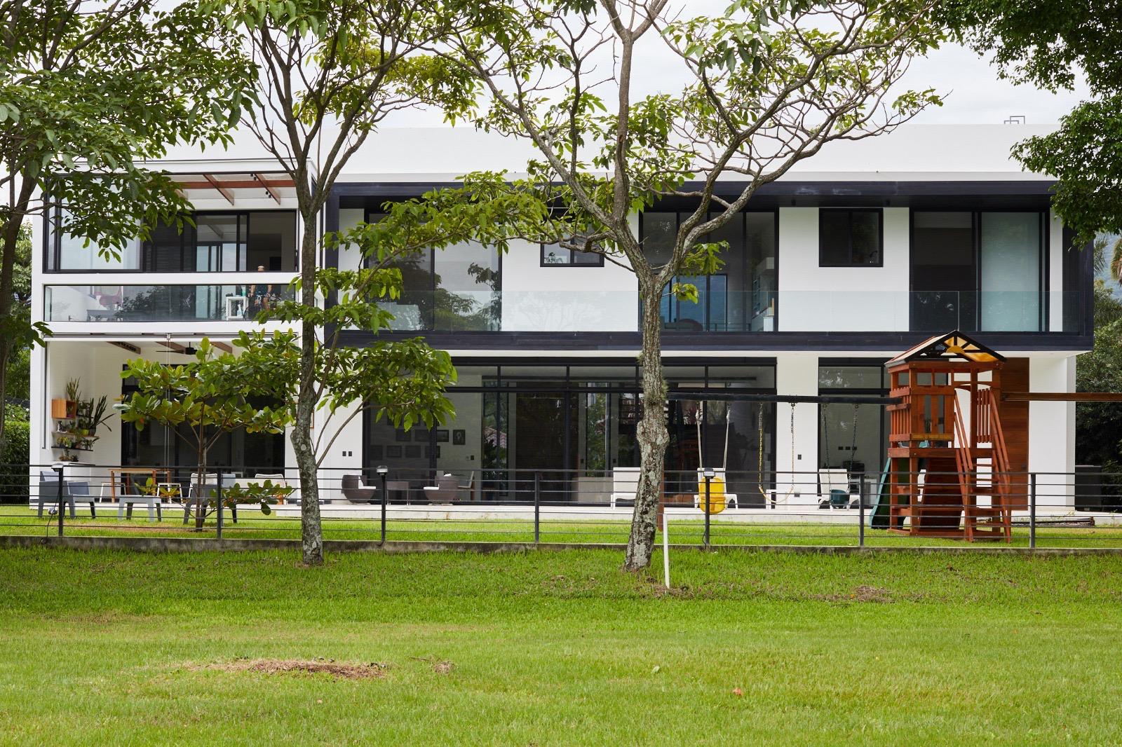 Modern two-story house facade