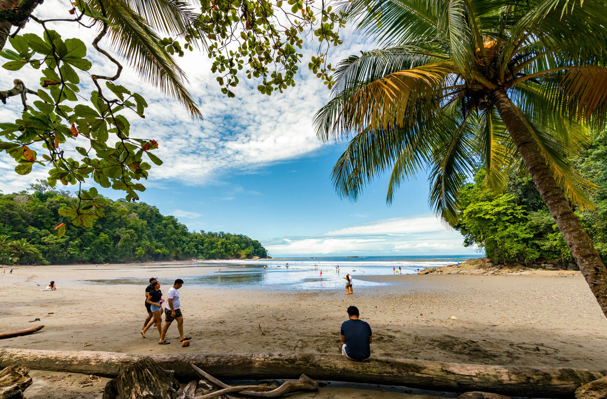 Beautiful beach view with pristine sand and crystal clear water