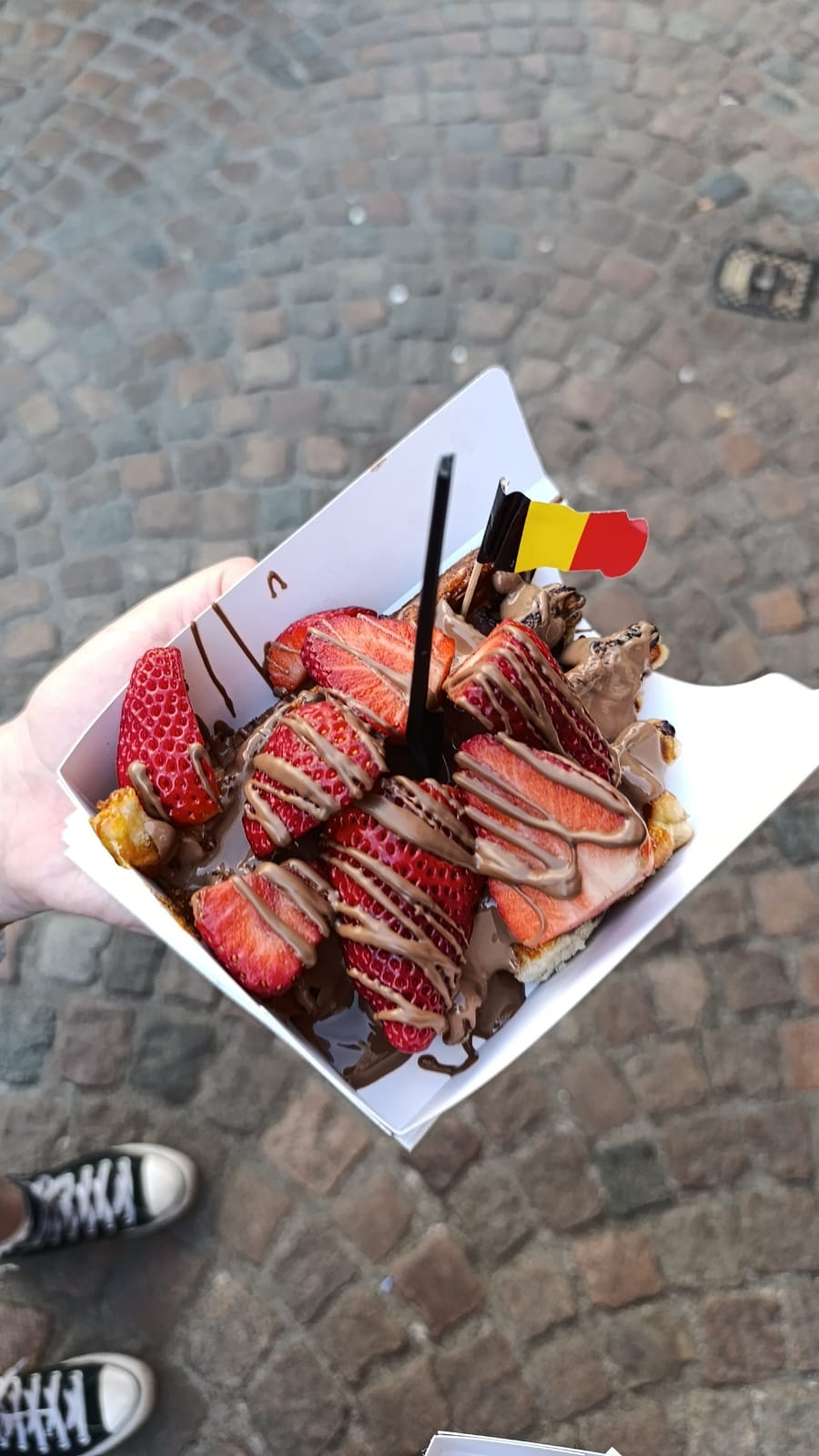 Belgian waffles in Bruges