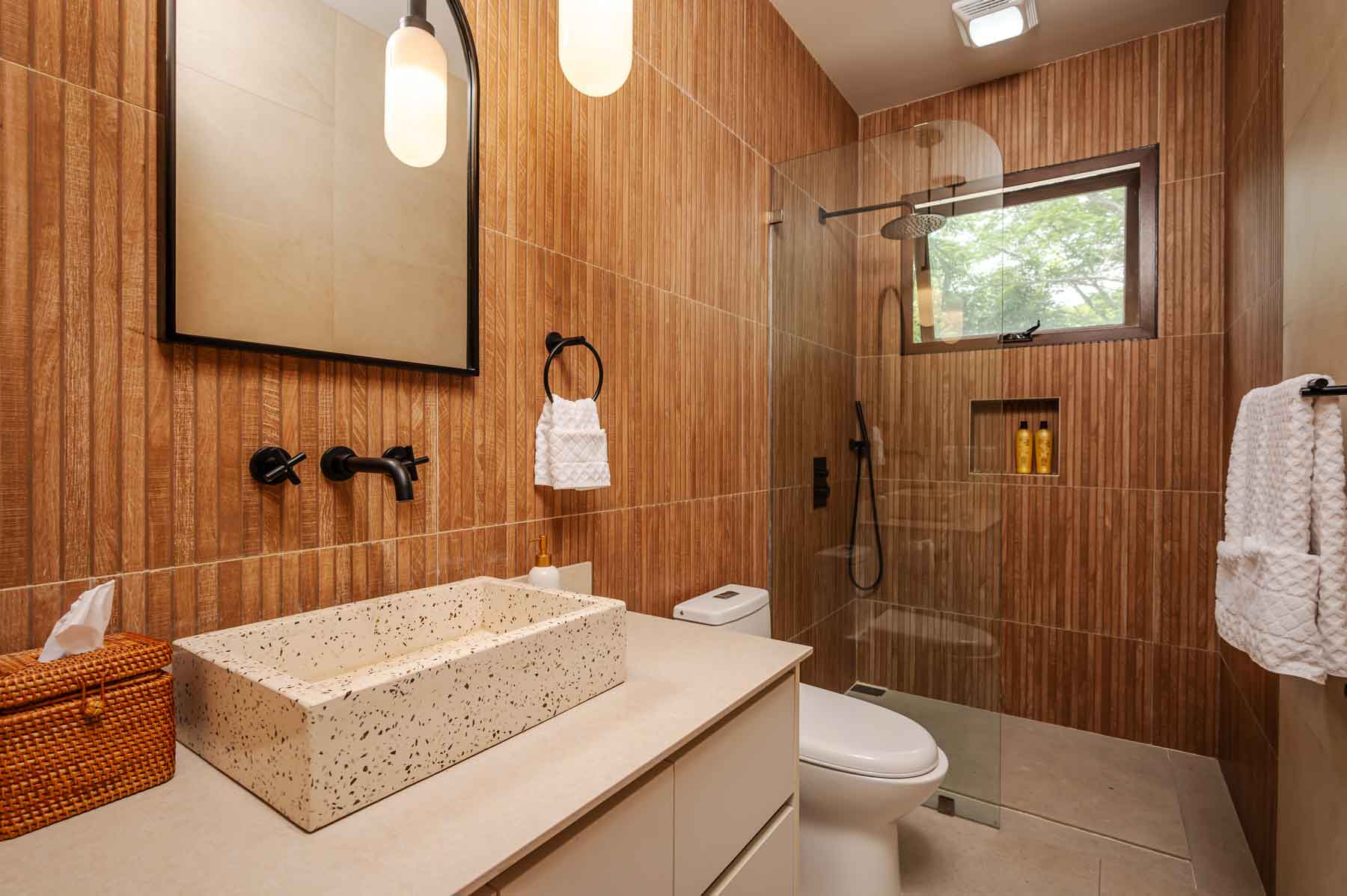 Modern bathroom with shower
