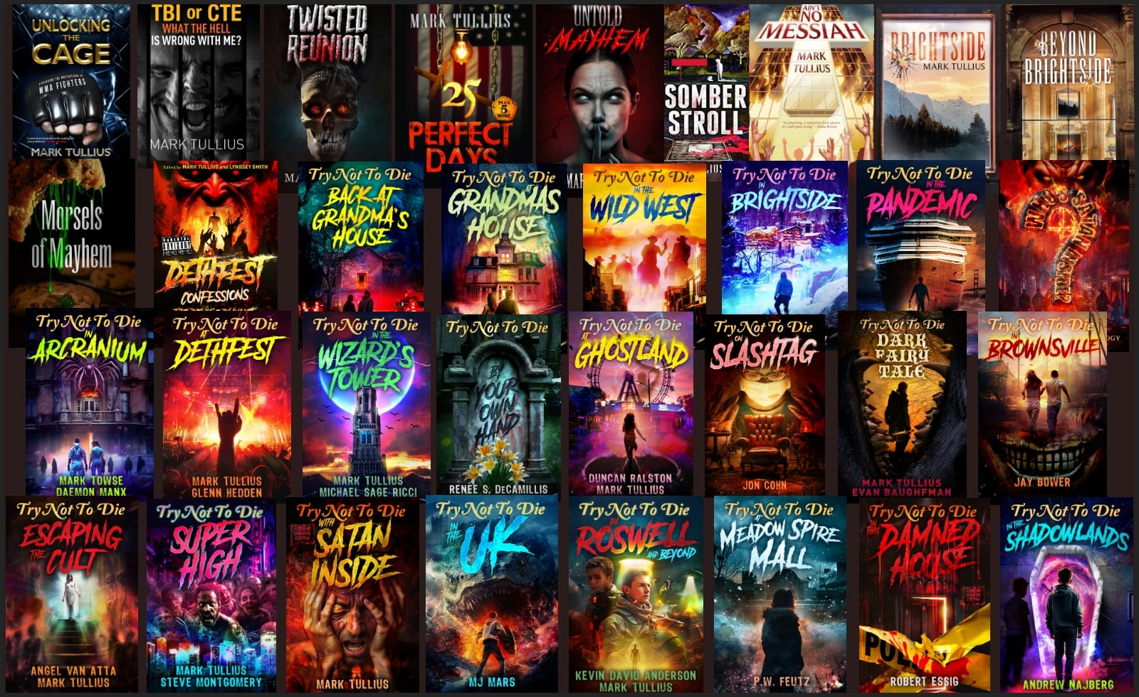 Covers of Mark's books