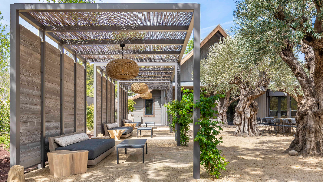 Rustic Barn Turned Mod Tasting Room by Hawkins Interiors