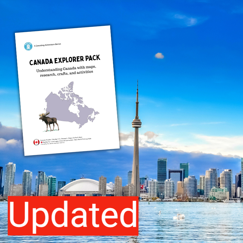 Printable Canadian flag coloring page with tracing label for early learners