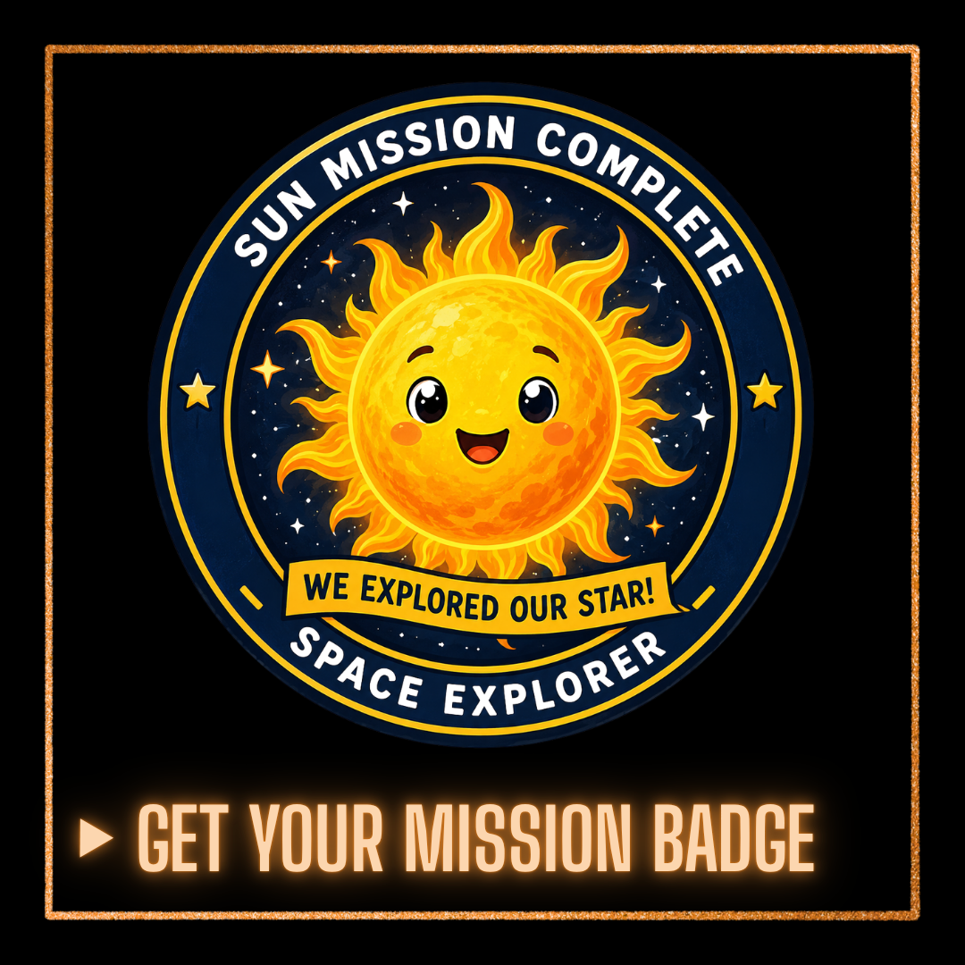 Download the Space Explorers Sun mission badge