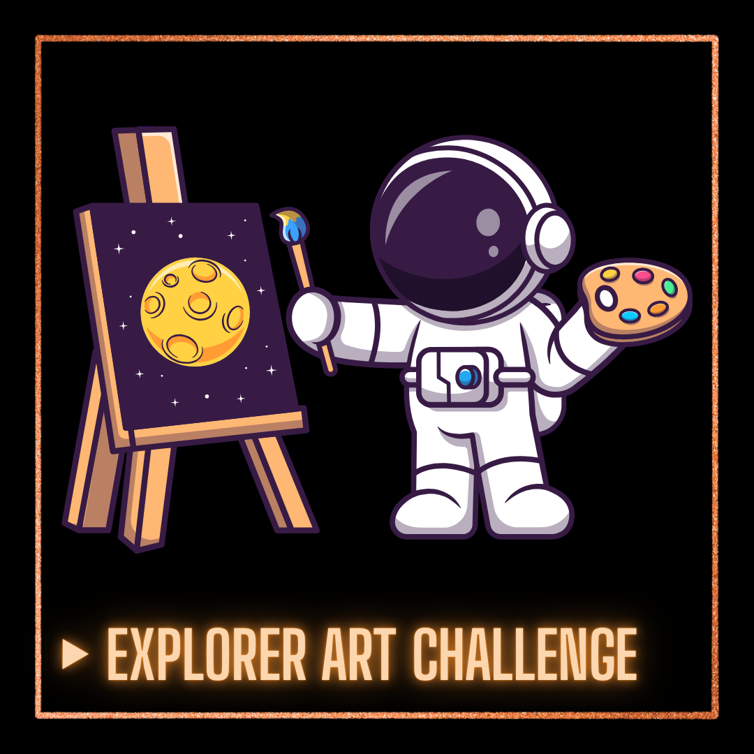 Space art challenge for kids