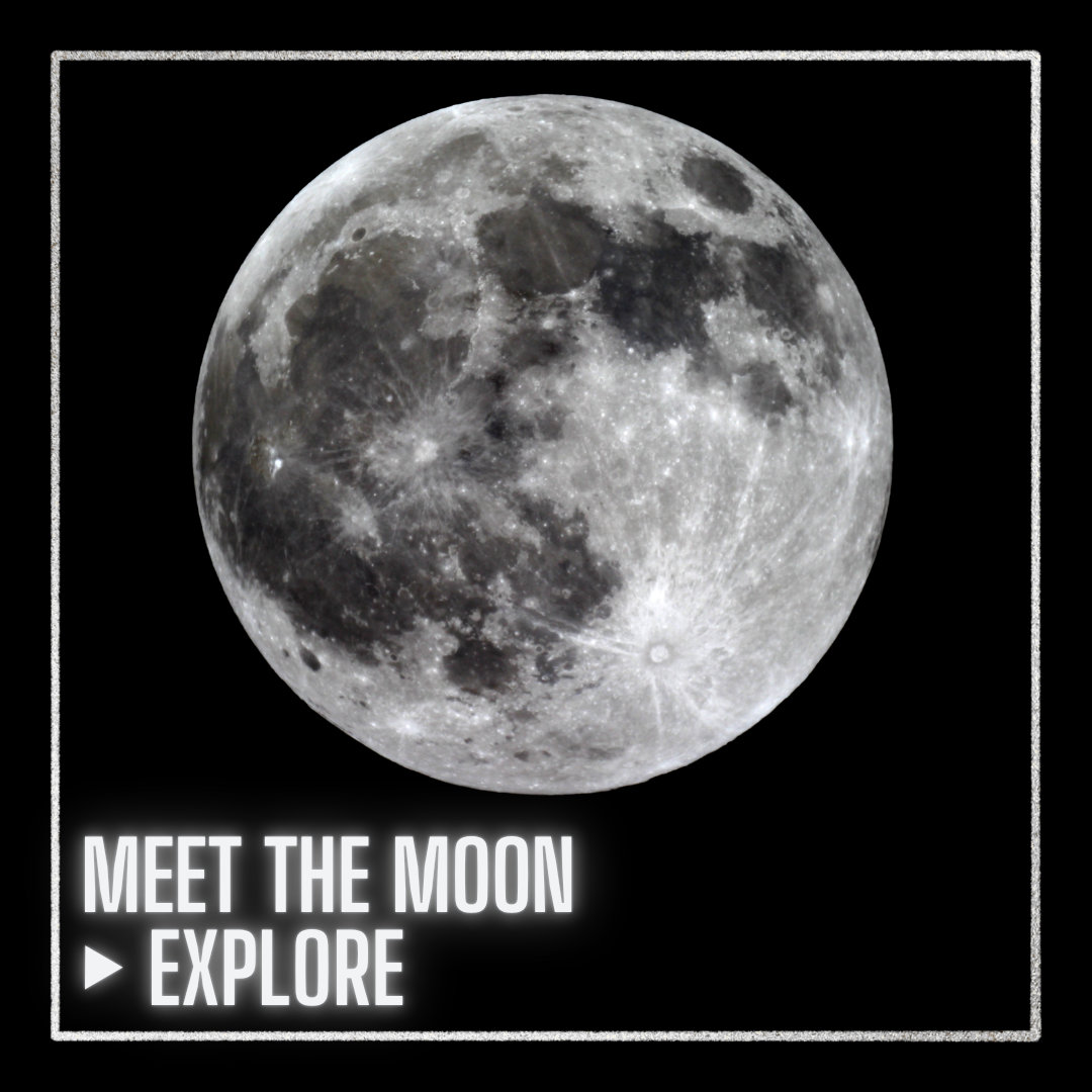 Full Moon showing its cratered surface – explore and learn about the Moon
