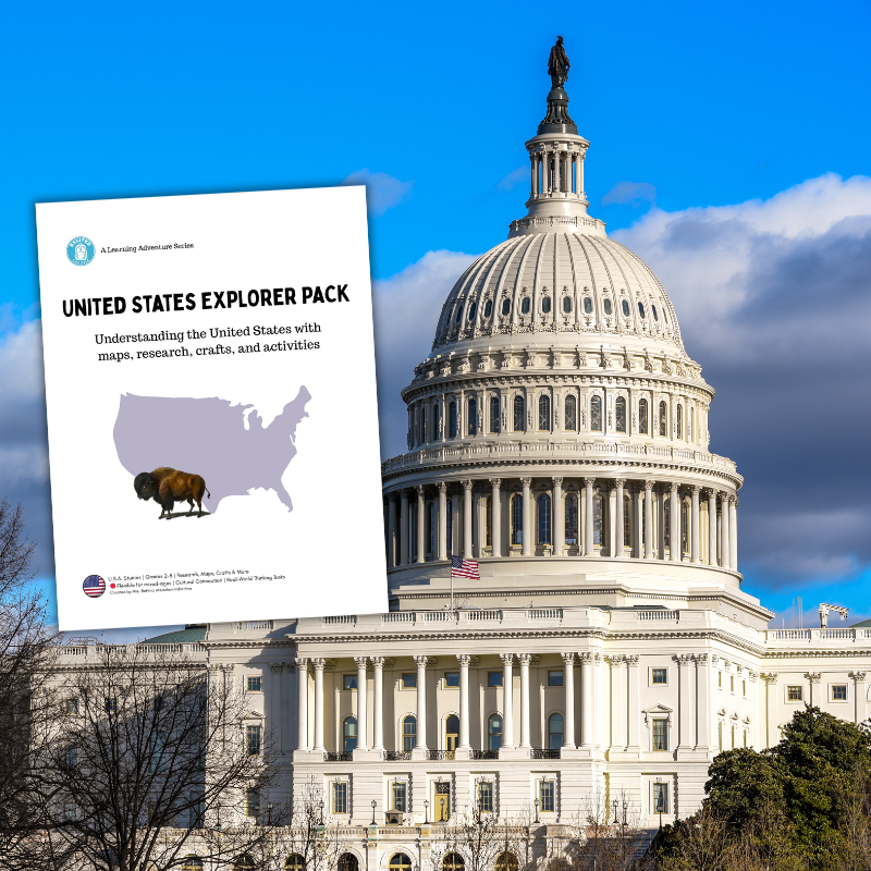 United States geography educational pack