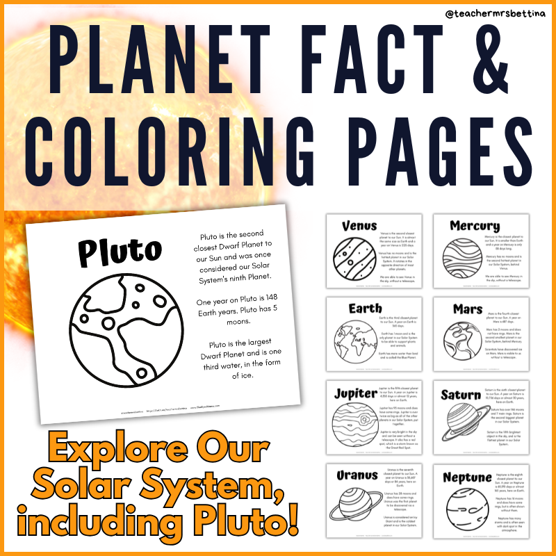 printable planet pages for science study