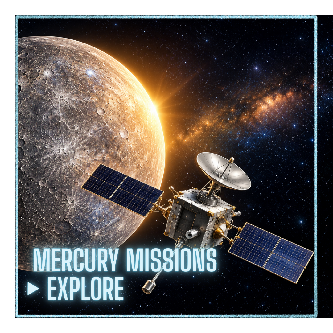 Explore spacecraft missions that studied Mercury