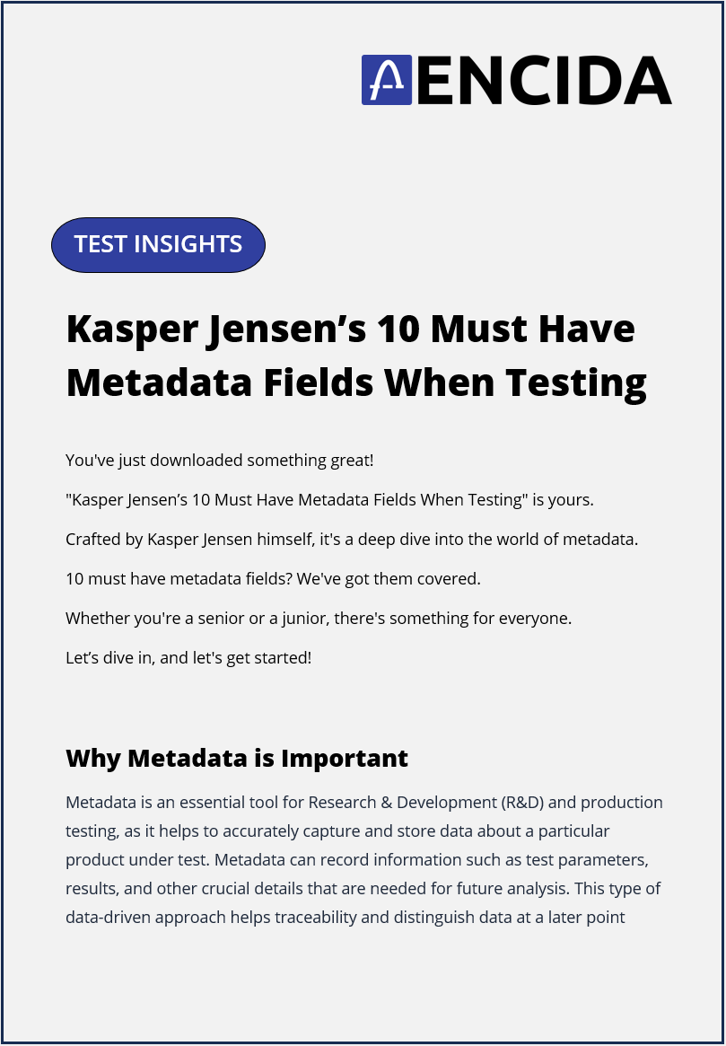 Kasper Jensen’s 10 Must Have Metadata Fields When Testing