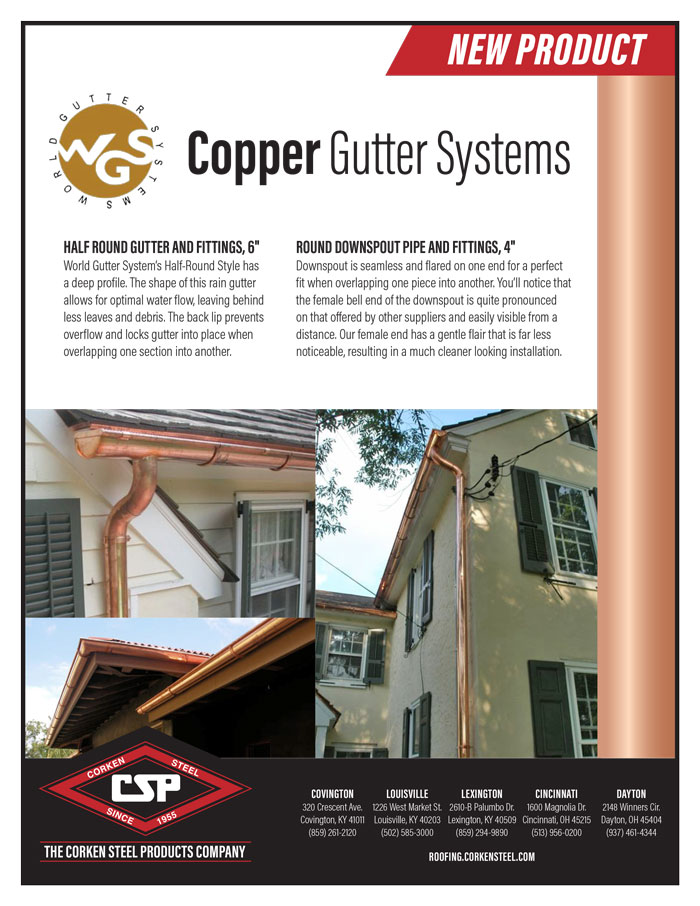 NEW! Copper Gutter Systems