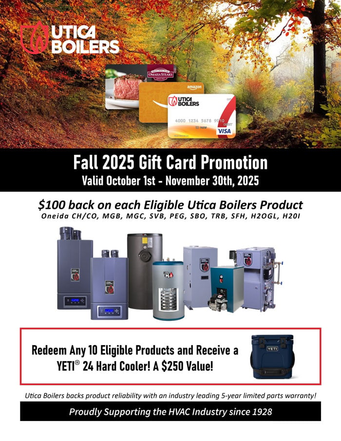 Utica Boilers Fall 2025 Gift Card Promo